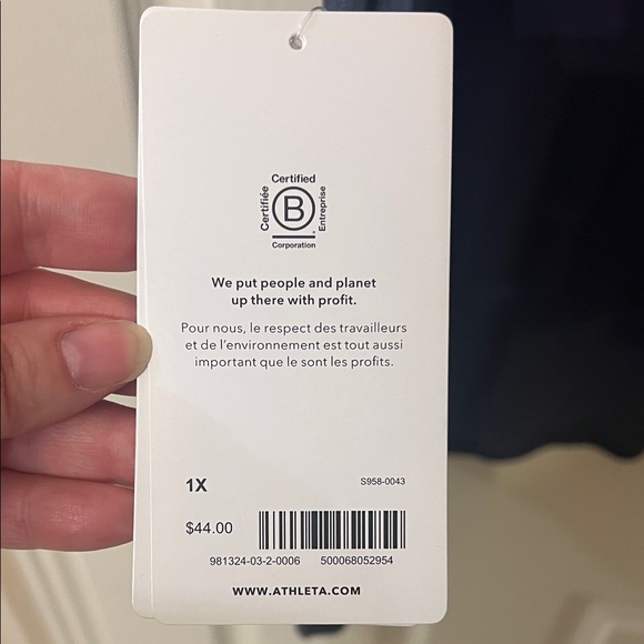 Athleta Well Rested Rib Sleep Tank Blue - Picture 6 of 7